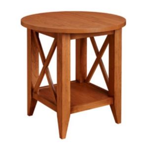 Monterey: Round End Table With Shelf