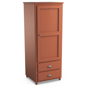 Aspen: Single Wardrobe With Two Drawers