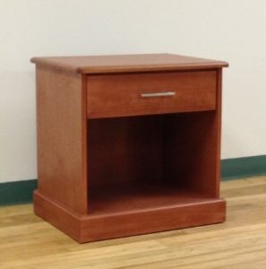 Custom Nightstand With Open Compartment & One Drawer