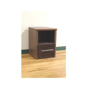 Custom Nightstand With Open Compartment & One Drawer