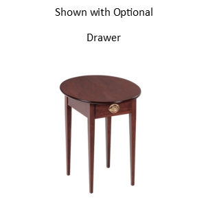 Hepplewhite: Oval End Table With Shelf