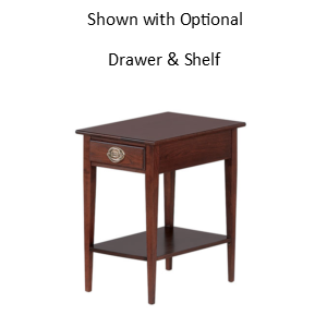 Hepplewhite: Rectangular End Table With Drawer