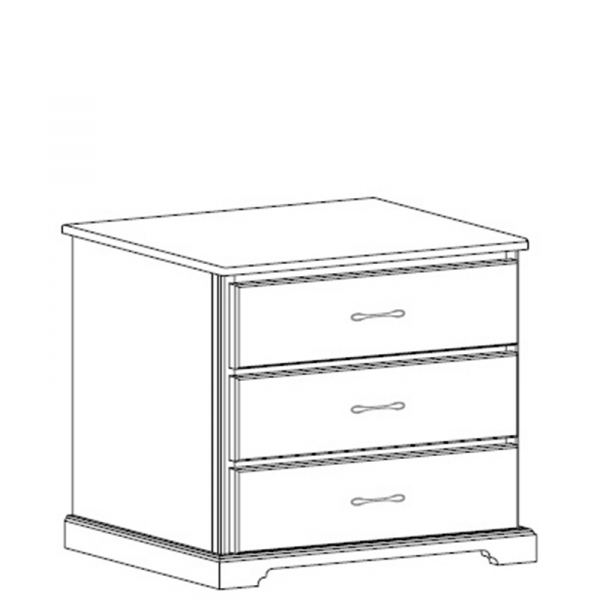 Kirkwood P2229 LD Three Drawer Chest