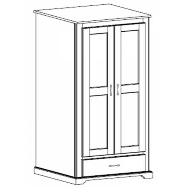 Kirkwood P2235 LD Double Wardrobe With One Drawer