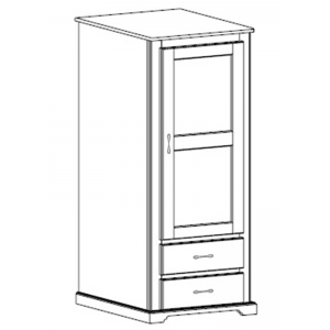 Kirkwood: Single Wardrobe With Two Drawers