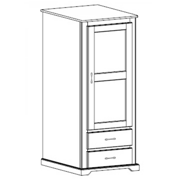 Kirkwood P2244 LD Single Wardrobe Two Drawers