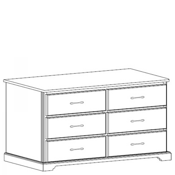 Kirkwood P2252 LD Six Drawer Dresser