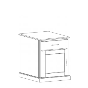 Manhattan: Drawer Door Nightstand