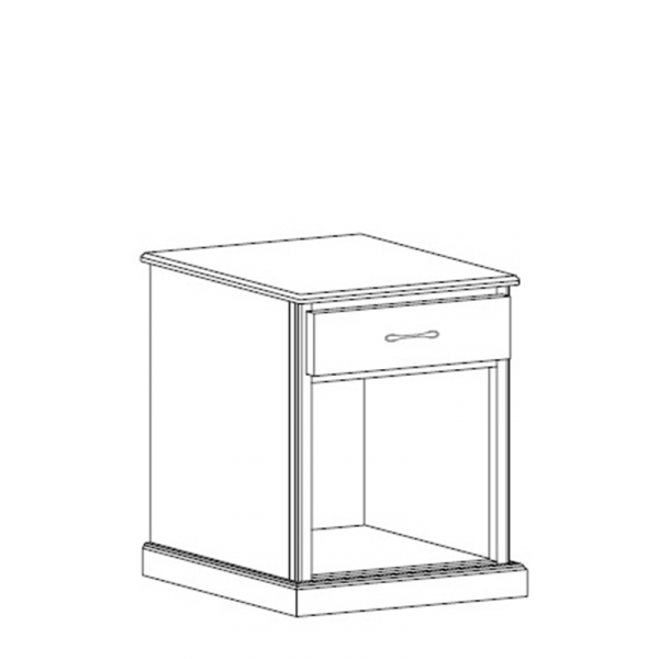 Manhattan P2424 LD Single Drawer Nightstand