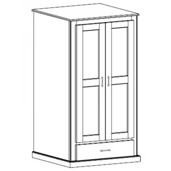 Manhattan P2435 LD Double Wardrobe With One Drawer