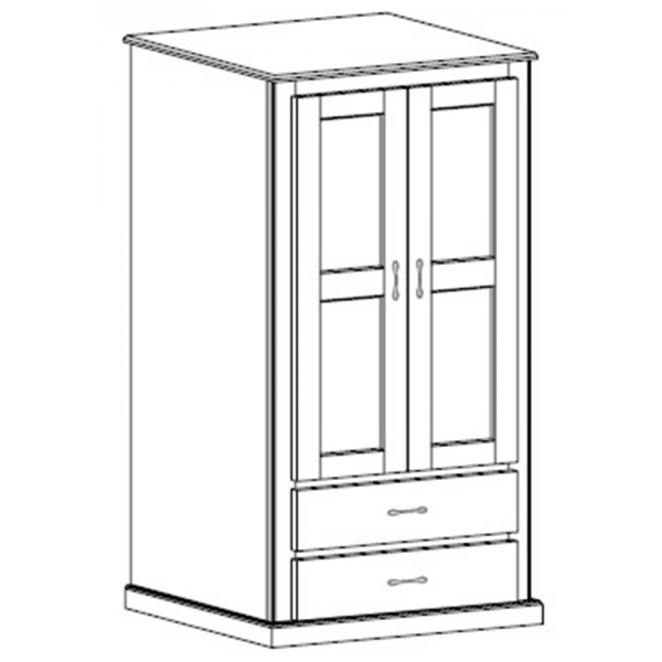 Manhattan P2436 LD Double Wardrobe With Two Drawers