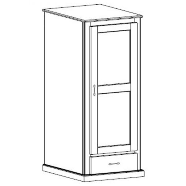 Manhattan P2443 LD Single Wardrobe One Drawer