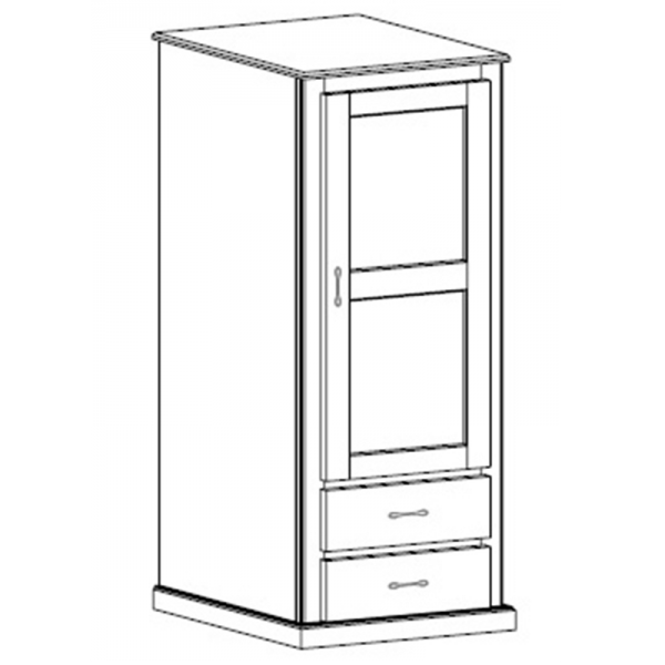 Manhattan P2444 LD Single Wardrobe Two Drawers