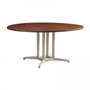 Metal Base Four Post Pedestal Table