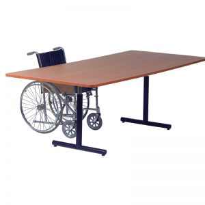 Metal Base T-Base Adjustable Height Table