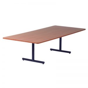 Double Metal Pedestal Table