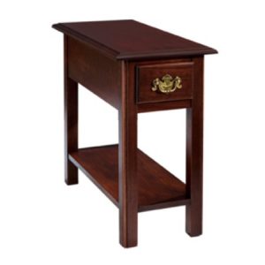 Queen Anne : Chairside Table With Drawer & Shelf