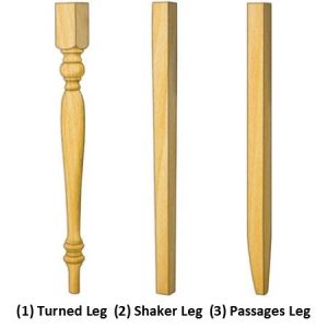 Table Leg Options