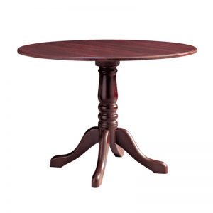 Wood Base Round Pedestal Base Table